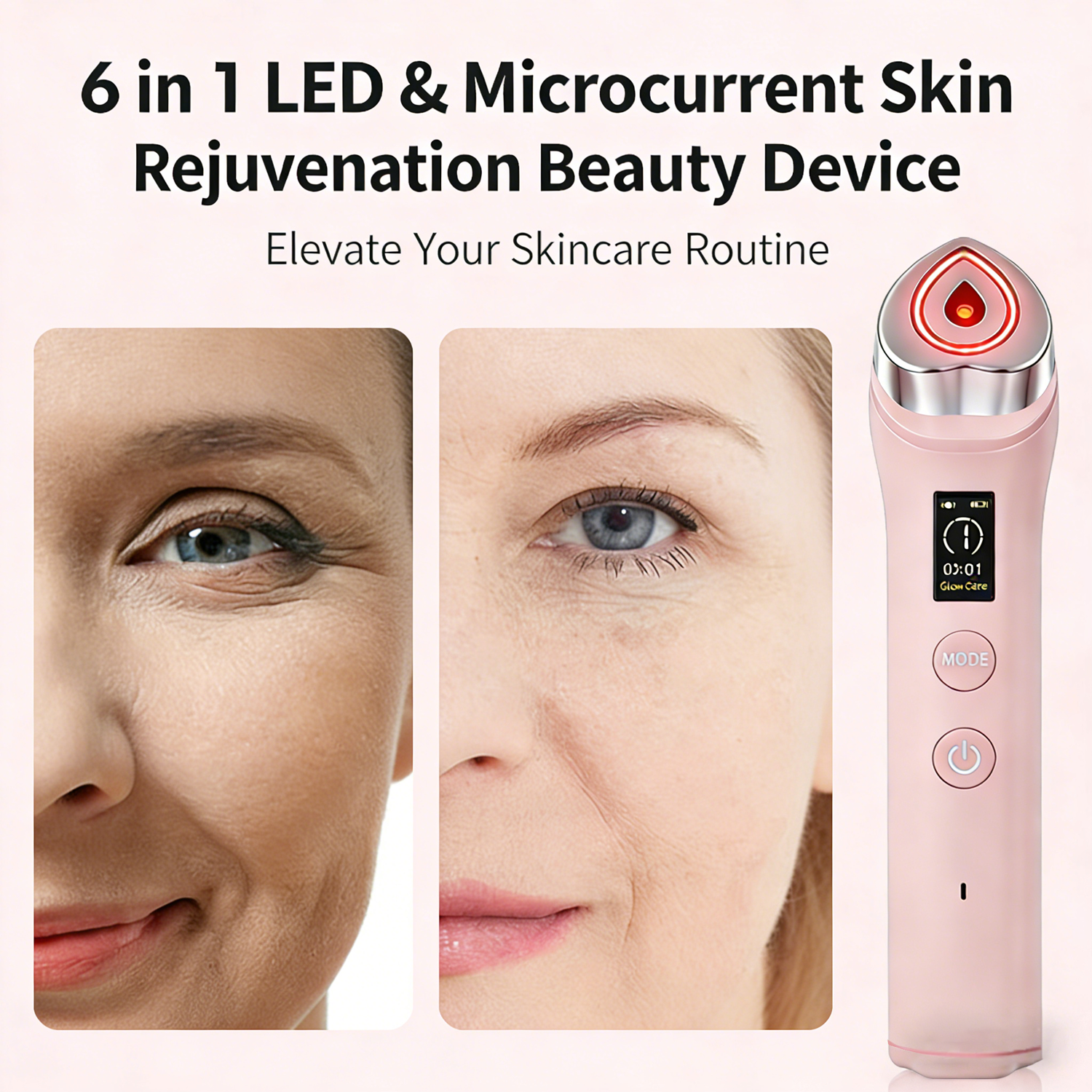 New 2026 Korea 6 in 1 Ager Booster Pro Wand Multifunctional Facial Skin Therapy Lights Beauty Equipment