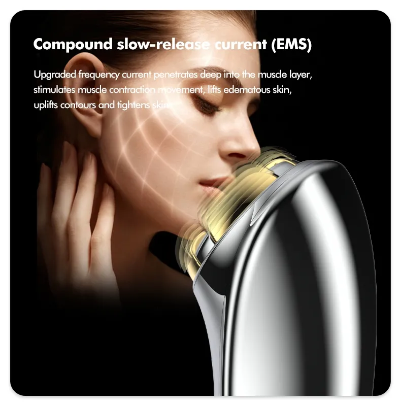 Hot Sale Multi-Function RF EMS LED Light Dark Circles Anti-Aging Facial Instrument Face Firming Eye Massager