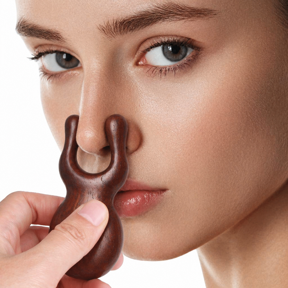 Ergonomic Y-Shape Body Message Wooden Head Massage Tool Dual Prong Face Gua Sha Scrubber Natural Wood Facial Massager Roller