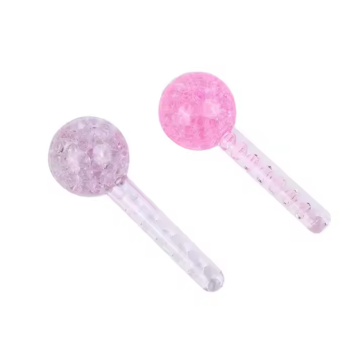 Pink Face Roller Tightening Redness Soothing Salon Wrinkle Remover Ice Globes Facial Massager Ice Roller Skin Care Tools