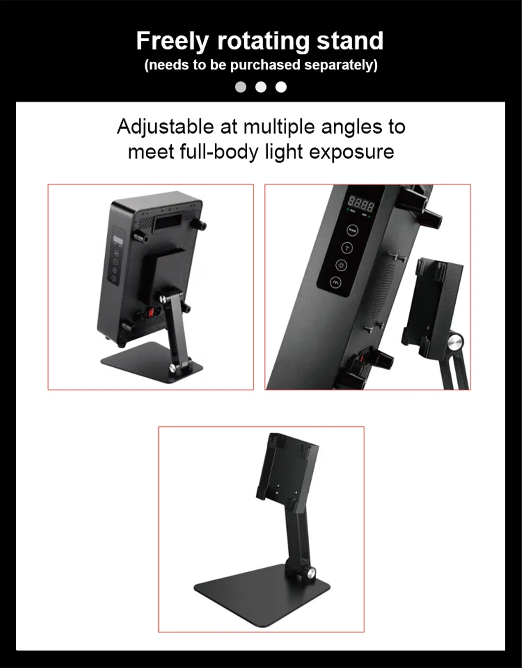 Home Use Beauty Equipment Red Light Therapy Lamp with Stand Red Light Panel Device
