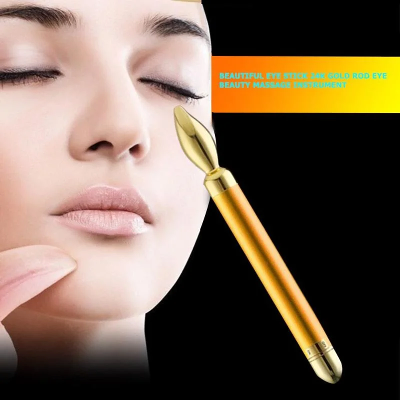 Vibration Golden Beauty Bar Pulse Firming Facial Roller Massager