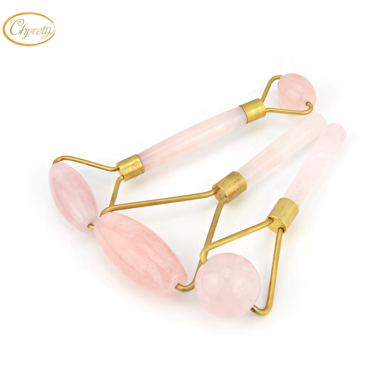 Cheap Derma Roller Wholesale High Quality Face Massager Rose Quartz Anti Aging Jade Stone Jade Roller with Private Label Box