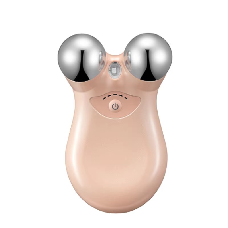 Dropshipping Face Care Electric 3D Roller Massager Portable Warm V-Face Beauty Device for Facial Rejuvenation Essence Absorption