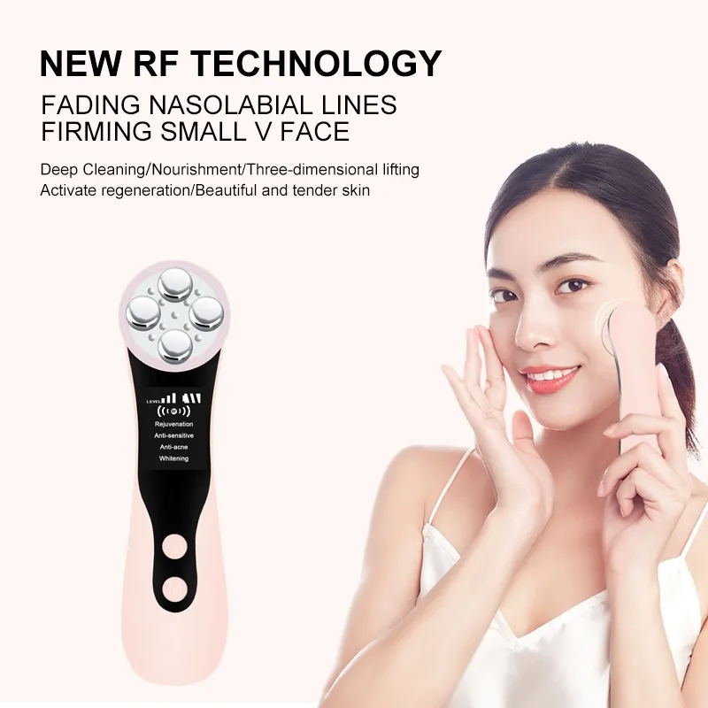 RF Frequency LED Facial Lifting Skin Tightening Blackhead Pore Cleaner Wrinkle Remover Beauty Massager
