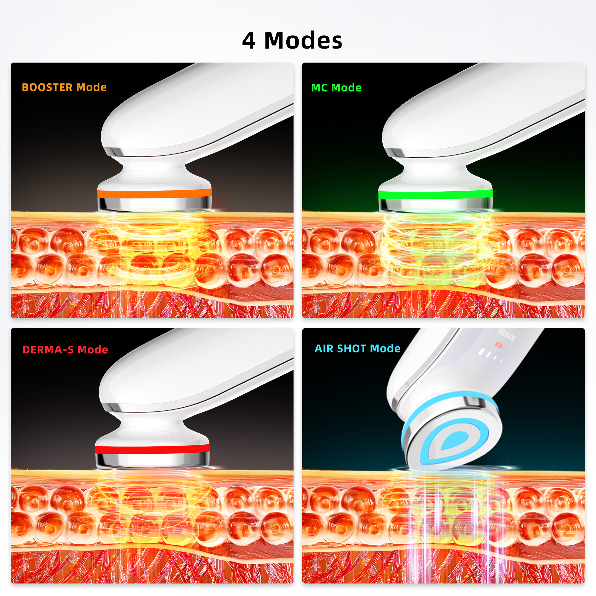 Trends Korean Multifunctional Beauty Instrument Booster MC Air Shot Deep Pore Cleaning Face &amp; Neck Lifting Massager Custom LOGO