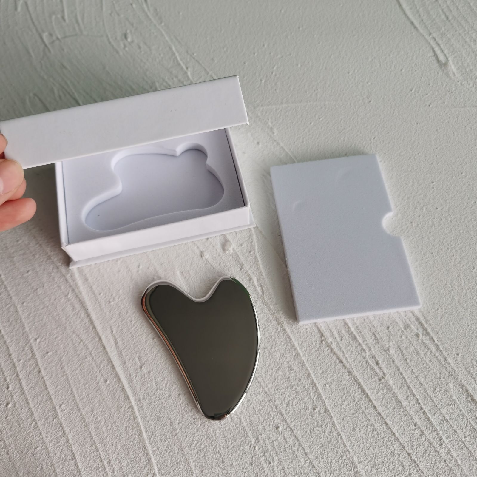 Private LOGO Metal Gua Sha Stone Massager Face Sculpting Stainless Steel Guasha Skincare Tool for Facial & Body
