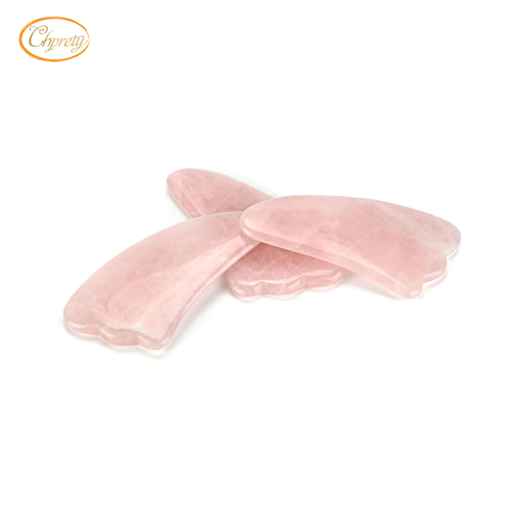 Portable Rose Quartz Facial and Body Crystal Stone Massager Portable Jade Roller for Skin Rejuvenation and Wrinkle Removal