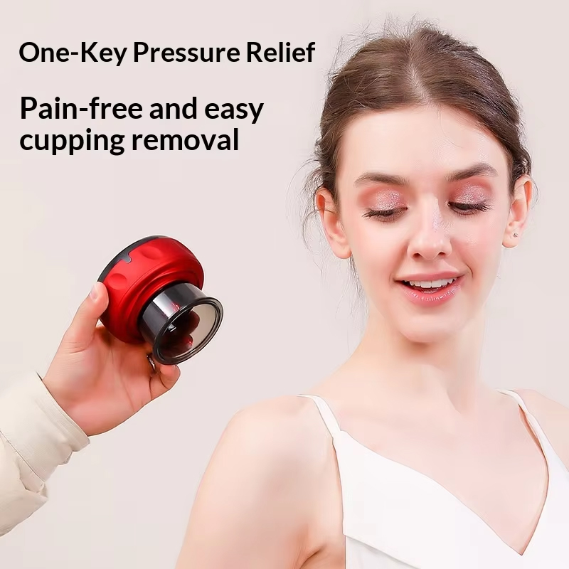 Smart Electric Vacuum Cupping Hijama Cups Guasha Therapy Massager with Infrared Physiotherapy