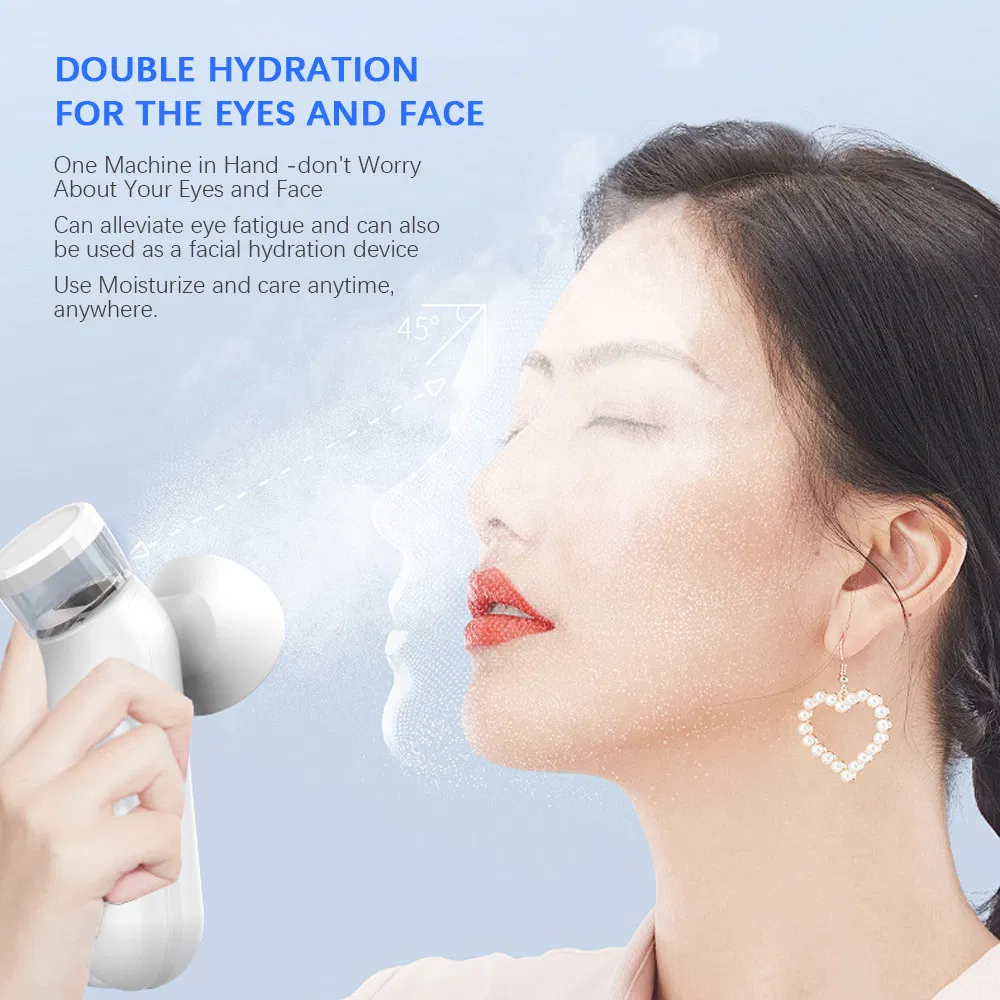 Cool Heat Compress Eye Skin Care Moistening Beauty Device Hot Portable Rechargeable Facial Nano Mist Sprayer