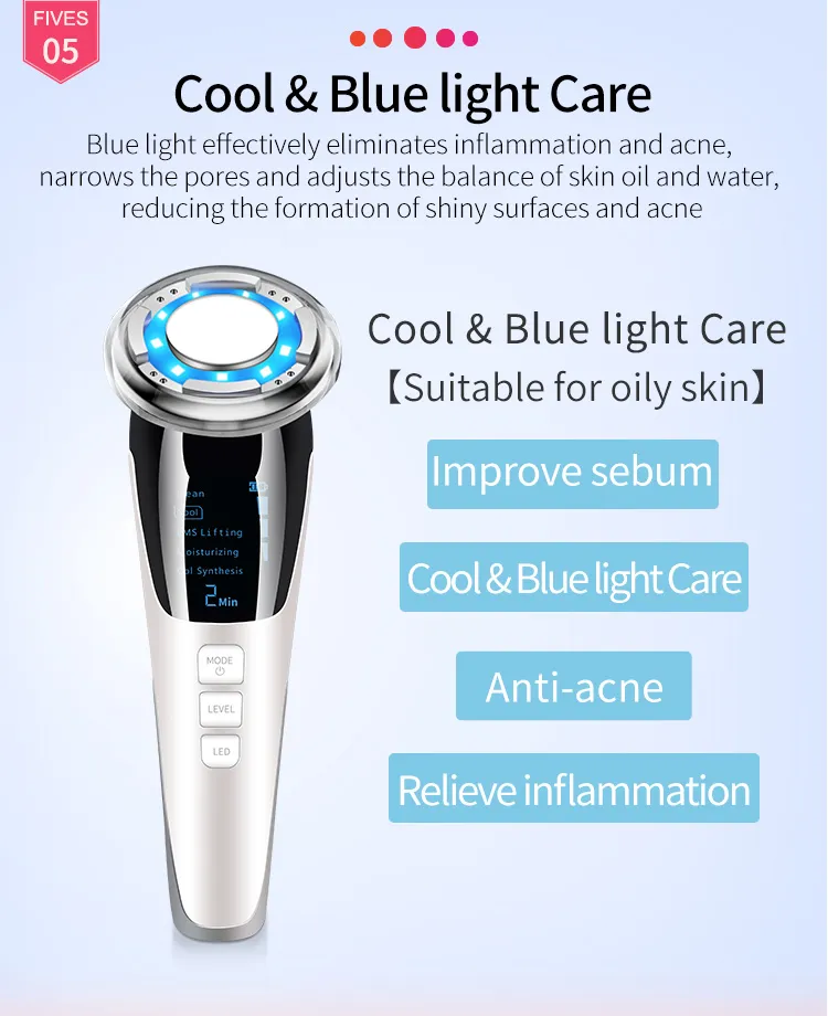 EMS Hot Cold Facial Massager with LED Photon Therapy Detail 8
