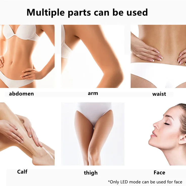 Portable Rechargeable USB Cable Anti Cellulite Photon Light Body Slimming Beauty Device for Home Application