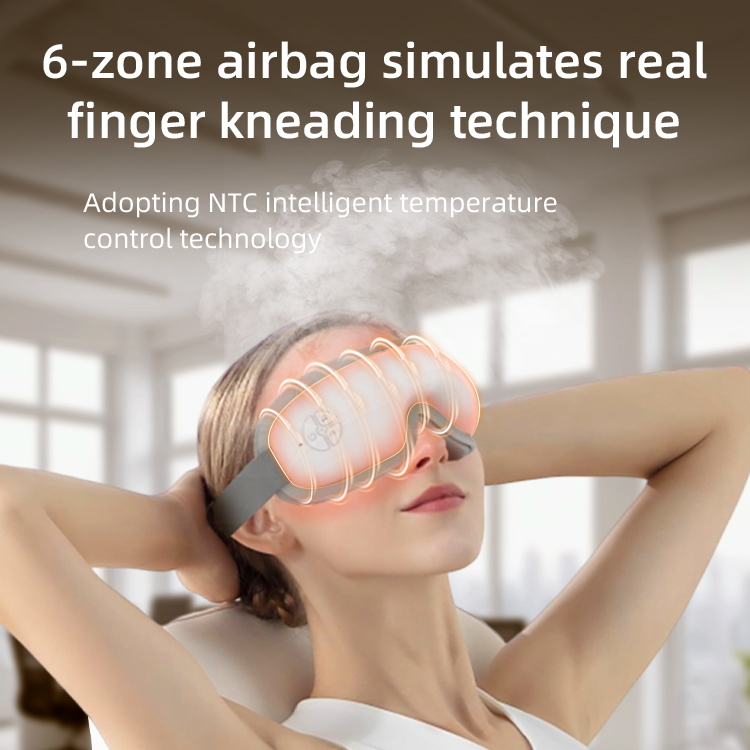 Foldable Design Smart Heated Vibrate Eye Care Massager with Air Compression Eye Mask Bluetooth Music for Gifts Reduce Eye Strain