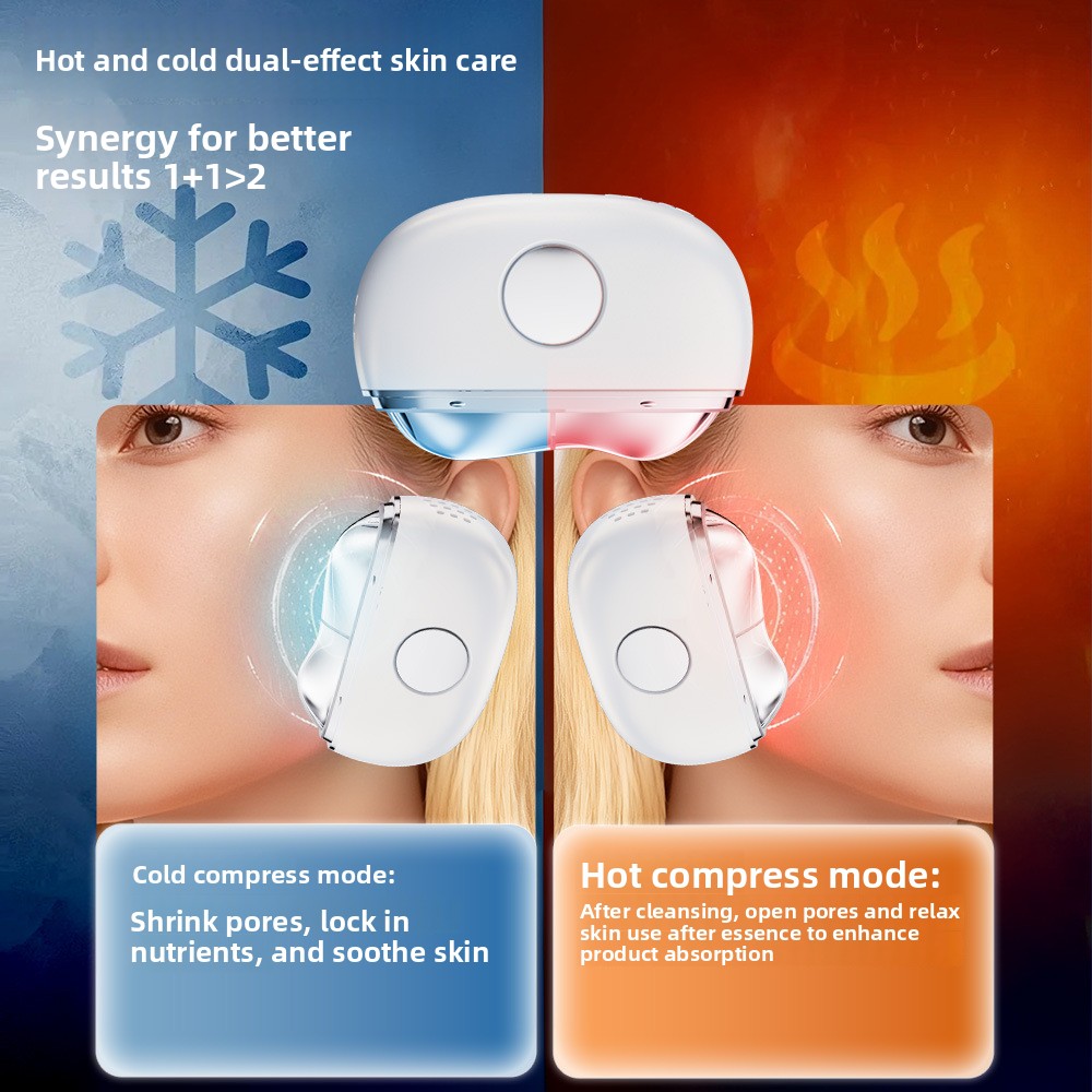 Beauty Device Handheld Battery-Powered Color Light Facial Massager Heating Face Lifting Microcurrent Electric Gua Sha Fascia