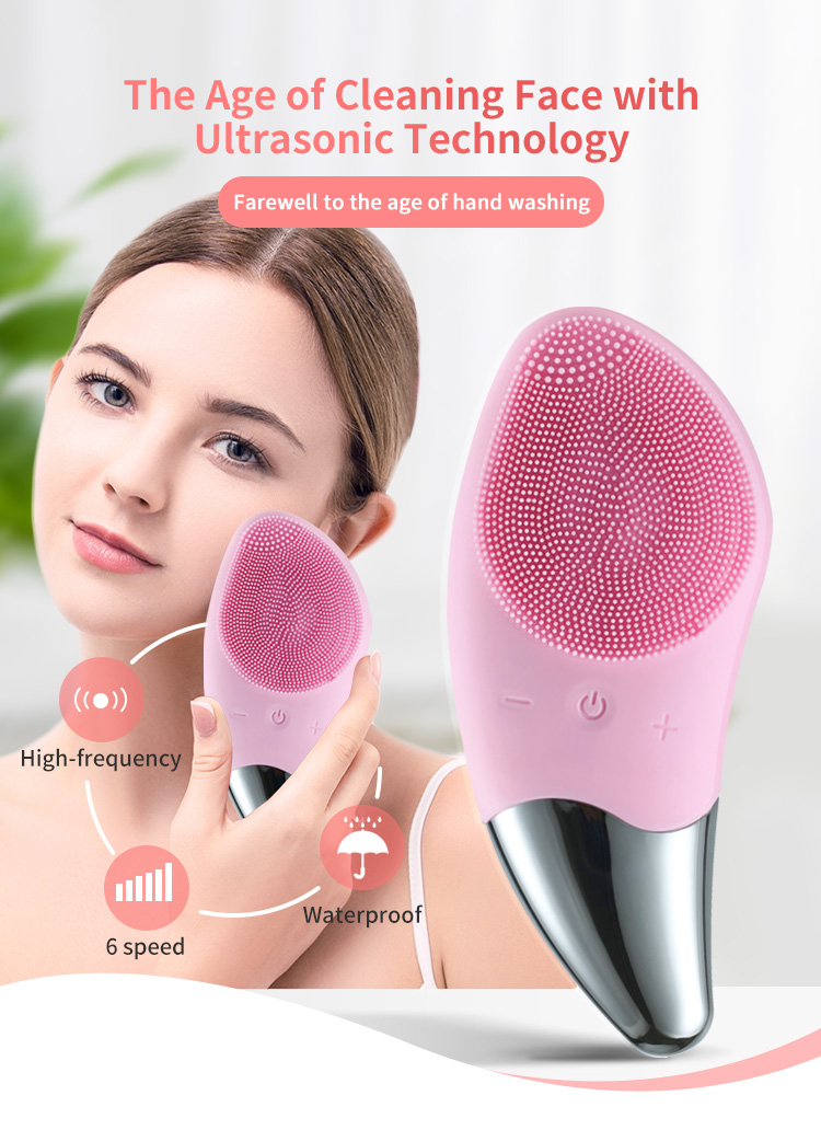 Face Cleansing Best Facial Skincare Device Cleanser Brush Acne and Pore Deep Cleaning Waterproof Wireless Charge Facial Cleaner