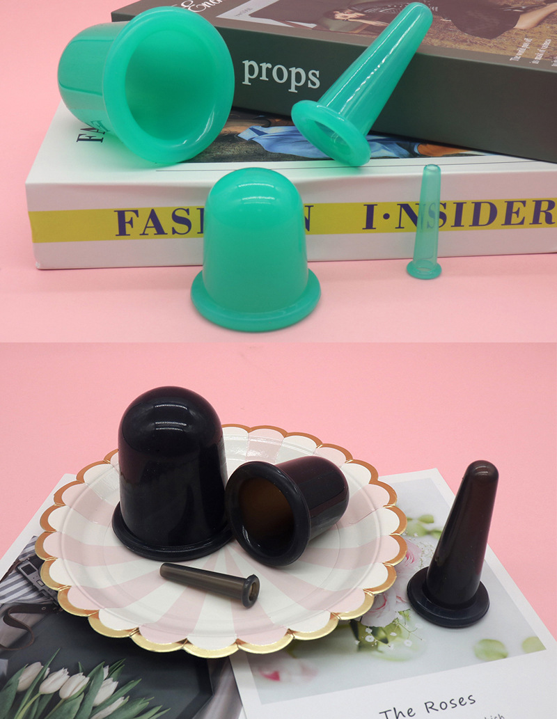 Wholesale Body Vacuum Therapy Professional Silicone Set Face Machine Silicone Massage Equipment Facial Cupping Tool