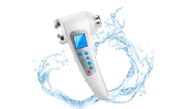 Portable Photon LED Light Therapy 1MHz 3 MHz Ultrasonic Facial Massager for Wrinkle Removal