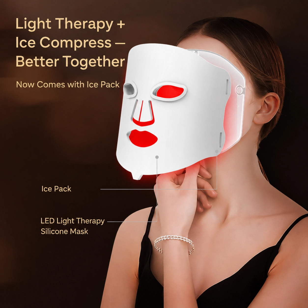 New Arrival 7 Colors USB Rechargeable Facial Massager Professional Home Use Anti-Aging Skin Ice Pack Wireless Remote Control