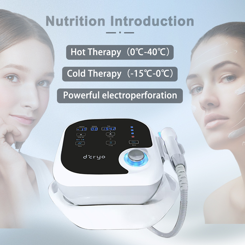 New Upgrade Dcryo Ice Cooling Face Lifting System Hot and Cold -15-40 ℃ Therapy Skin Rejuvenation Facial Massager for Salon