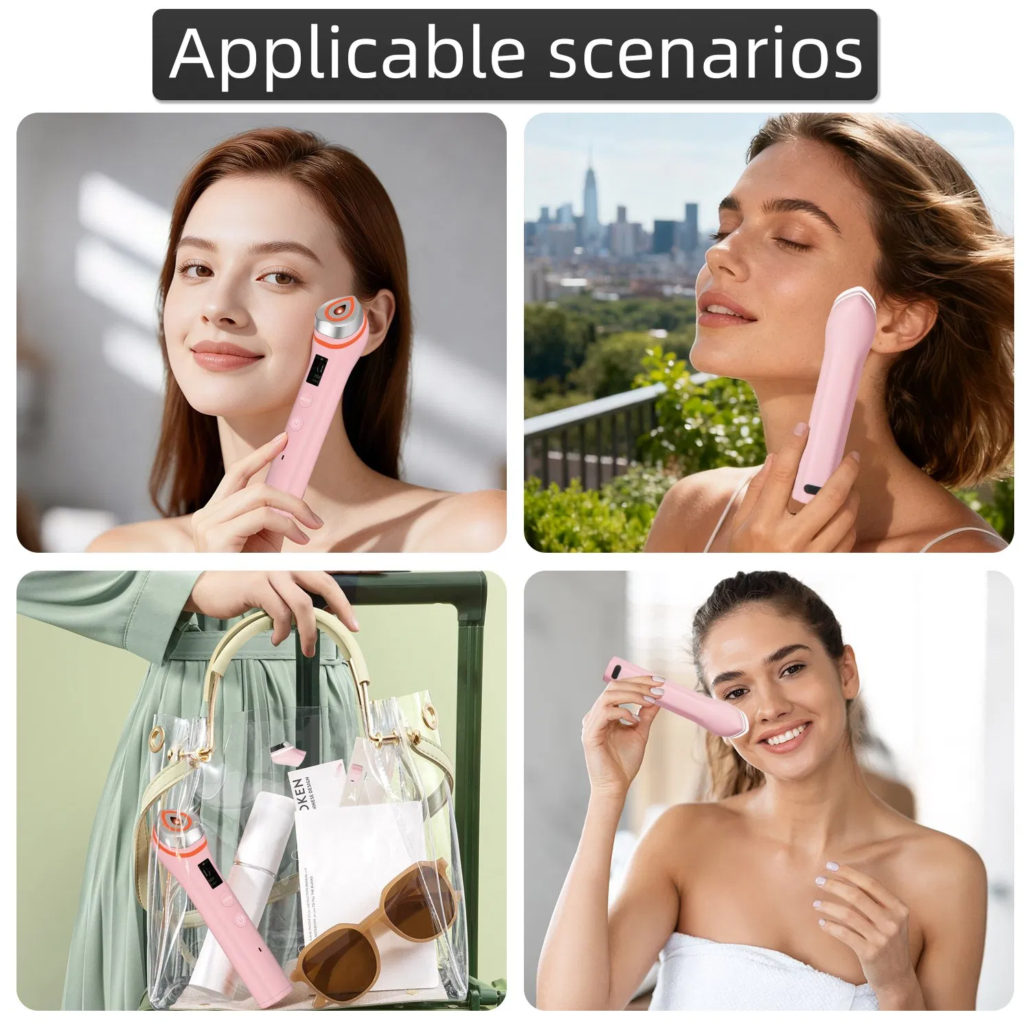 USB Rechargeable Facial Device Beauty Device Hand Held Beauty Massager