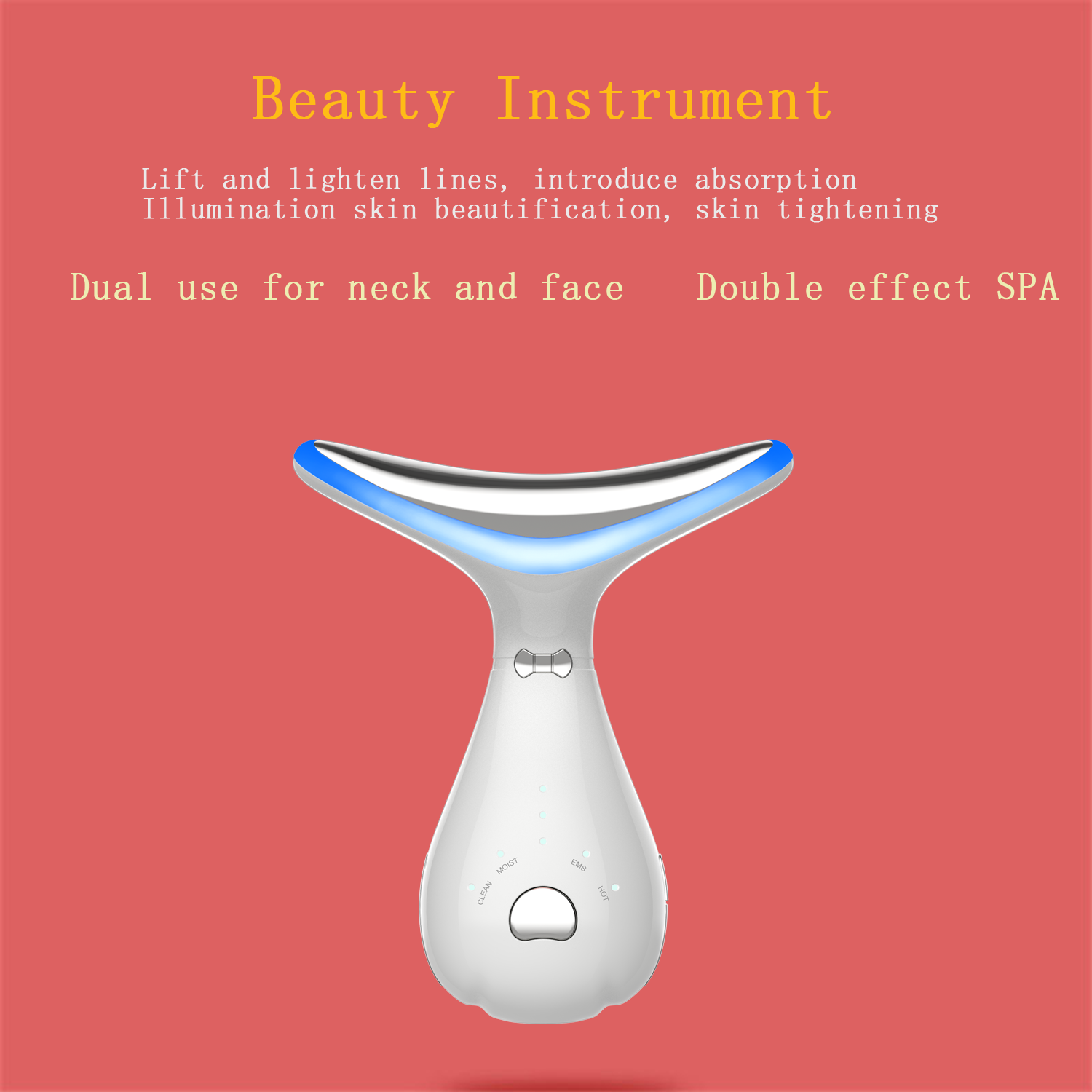 Kks Red Light Therapy Face and Neck Lifting Facial Massager Beauty Device Home Use Beauty Equipment