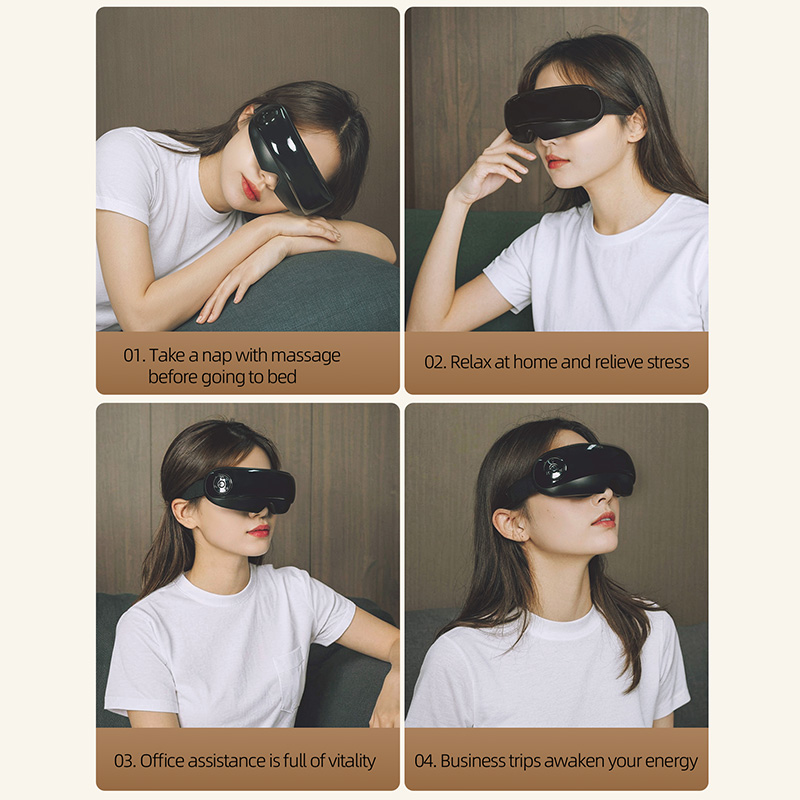 Good Gifts Relax Eye Massager Brand Customization Air Compression 8 Modes Heating Massage Eye Mask