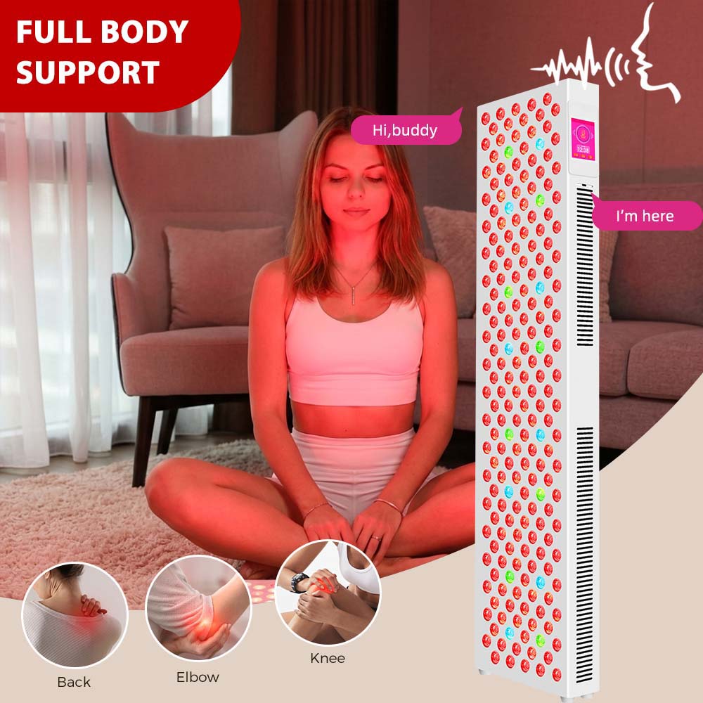Upgraded System Hassle-Free Use 9 Wavelengths Smart Touch Control Movable Stand 4500W Red Light Therapy Panel
