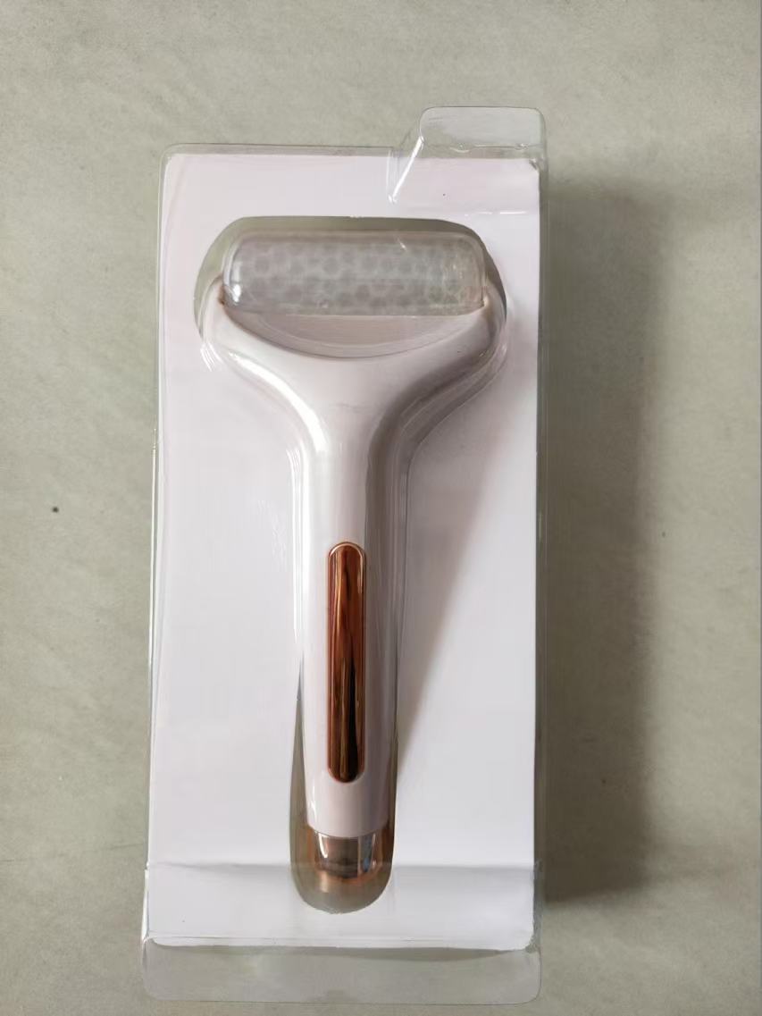 Factory Bulk Stock Portable Silicone Jade Roller Natural Cool Face Body Massage Tool Anti-Aging Facelift Cool Face Body