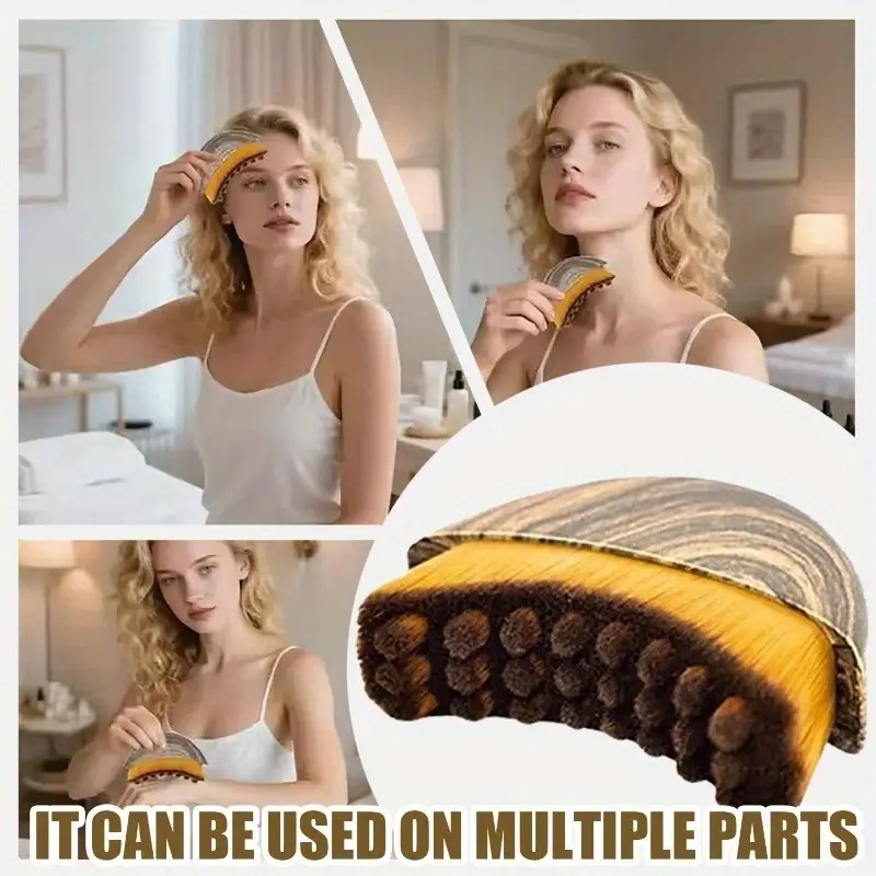 Custom Logo Contour Face Brush Lymphatic Drainage Massager Tool Dry Brushing Face Brush Chin Jawline Sculpting Fits Skin