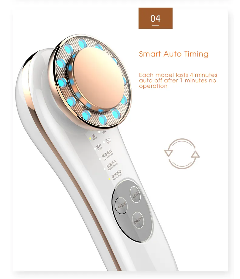 RF Photon Therapy Multifunctional Anti Aging Wrinkle Remover Massage Electric Beauty Instrument Face Facial Ultrasonic Massager
