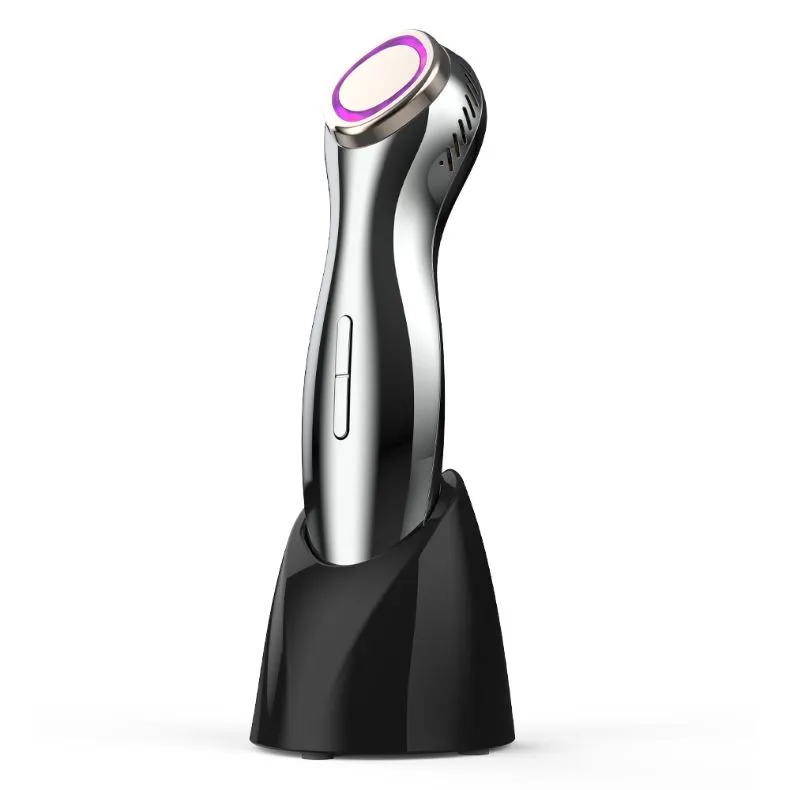 2026 Latest Multifunctional Beauty Massager RF EMS with Red/Blue Light Hot and Cold Function for Facial Beauty with Base Design for Facial Lifting OEM Service