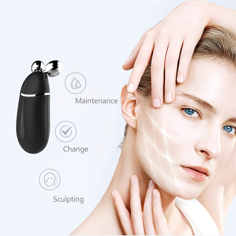 Portable Women's Microcurrent Face Massager Electric Roller Beauty Instrument for Skin Care Gift Product