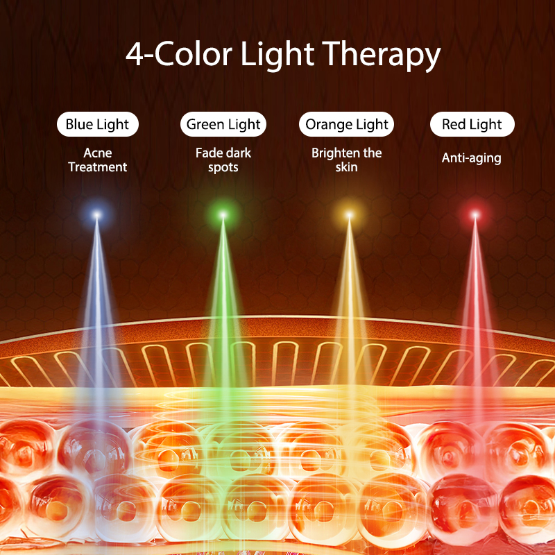Anti Aging Chin Face EMS Lift Massager Device Color Light Skin Rejuvenation Massage Facial Neck Beauty Instrument LED Light for Sales