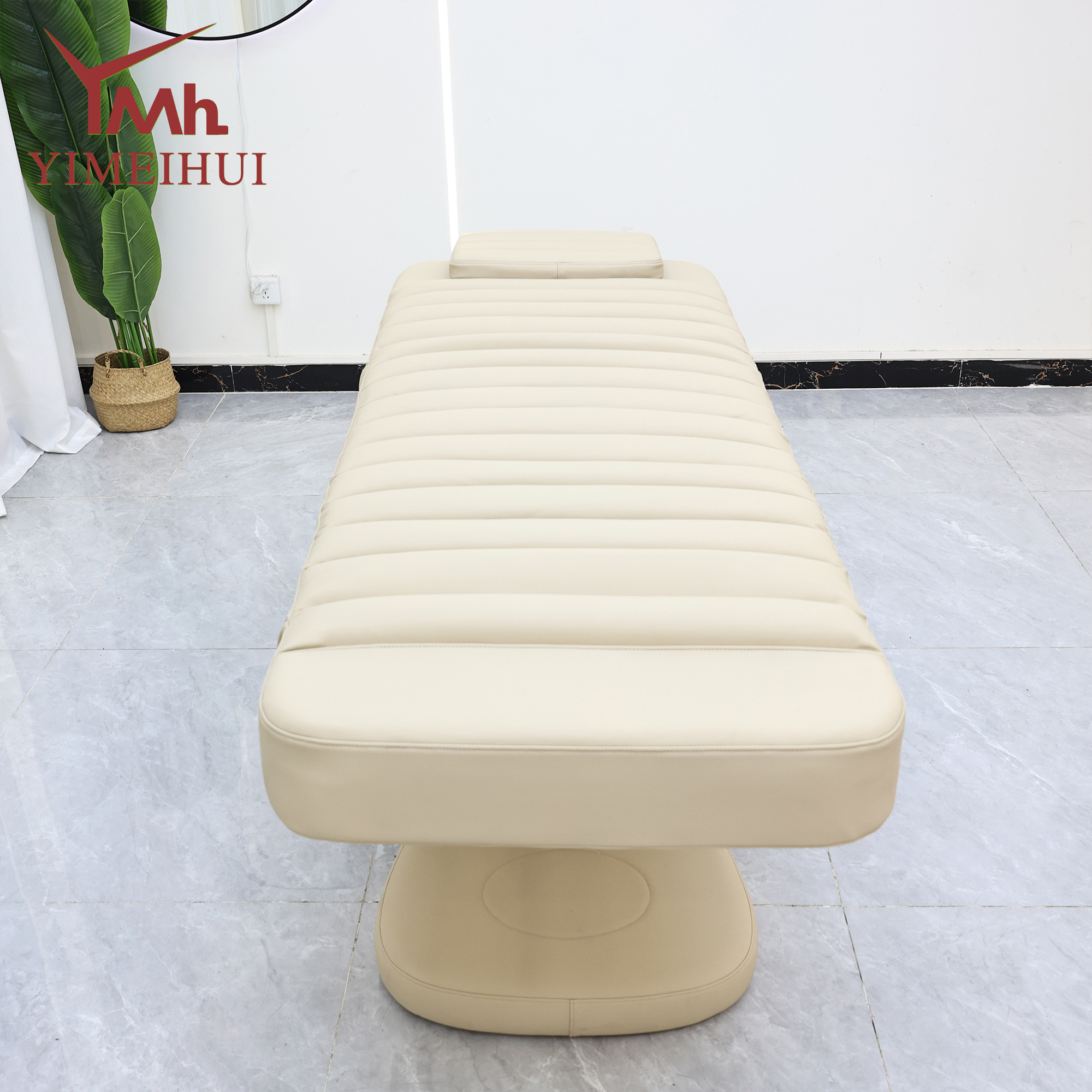 European Hydraulic Electric Beauty Bed For Salon Spa Adjustable Facial Massage Bed Reclining Backrest Esthetician Equipment