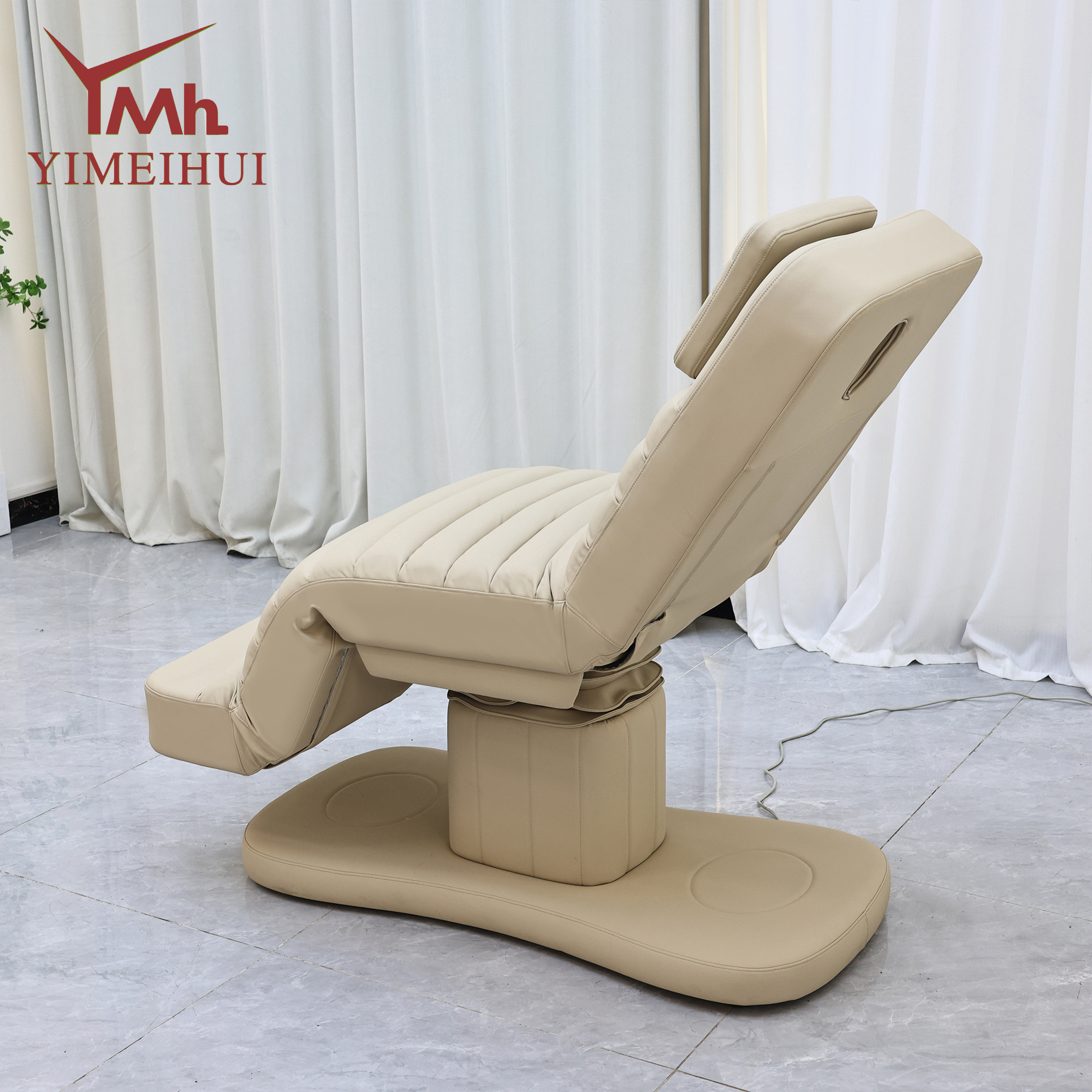European Hydraulic Electric Beauty Bed For Salon Spa Adjustable Facial Massage Bed Reclining Backrest Esthetician Equipment