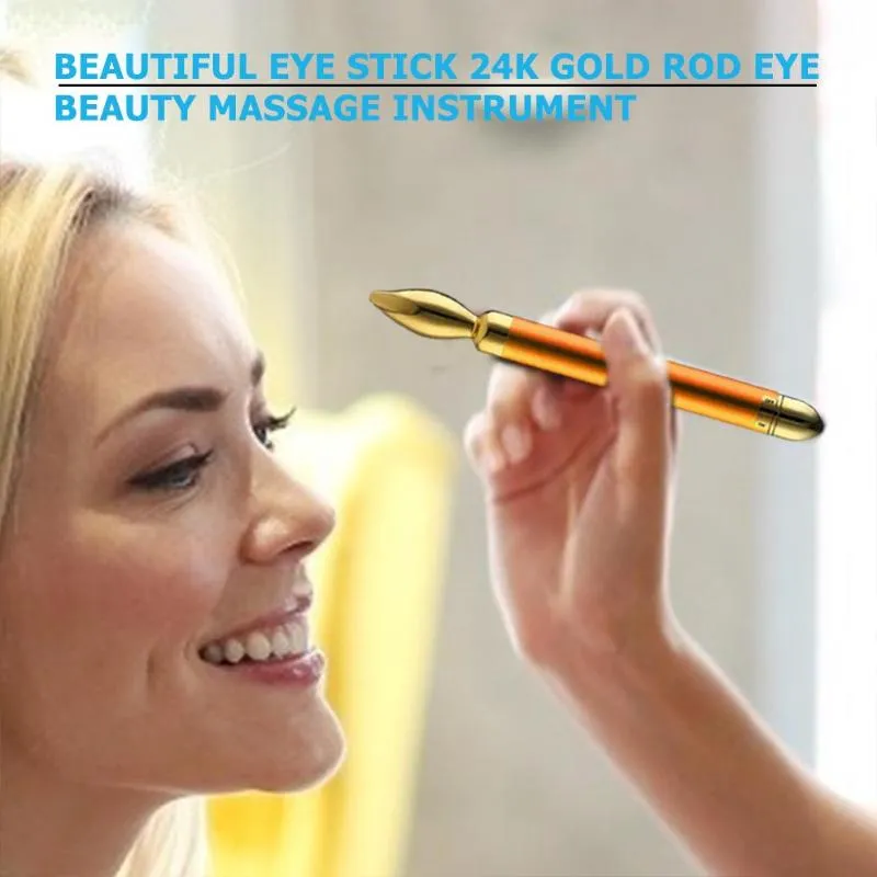 Vibration Golden Beauty Bar Pulse Firming Facial Roller Massager