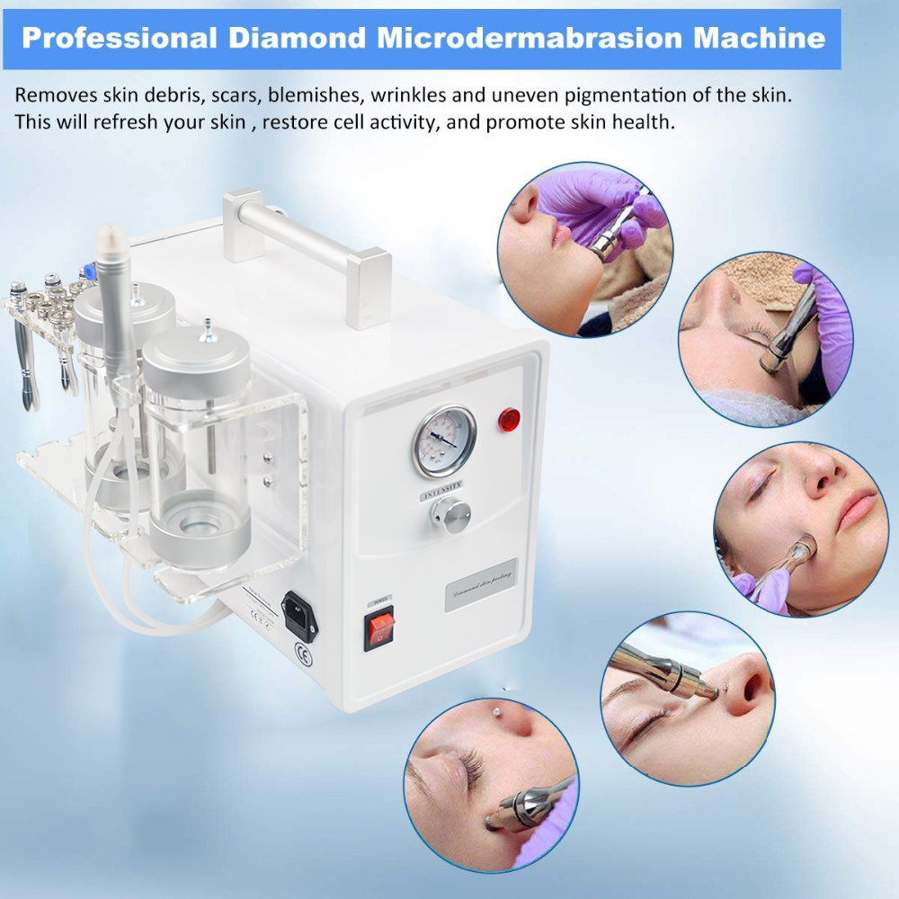 Portable 2-in-1 Peel Oxygene Facial Machine Diamond Crystal Microdermabrasion Machine Deep Cleaning Skin Rejuvenation Face Home