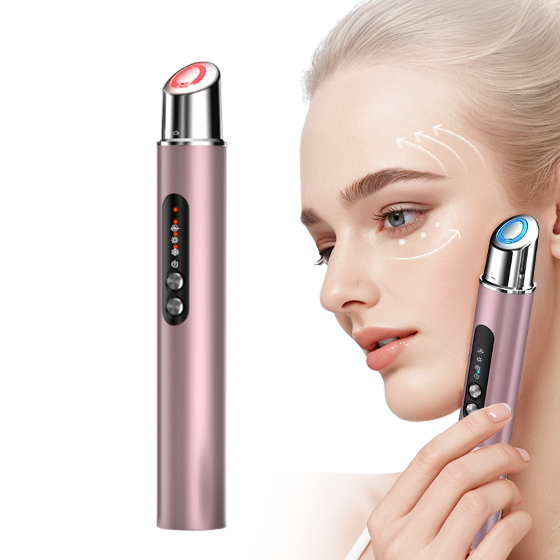 Hot Cold Eye Roller Massager New Mini Eye Wand Heat Vibration Wrinkle Remover Skin Tightening Wireless Rechargeable Beauty