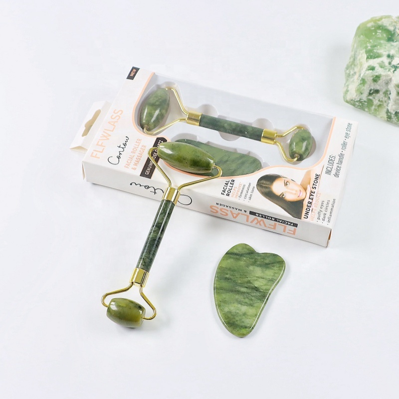Cryotherapy Ice Jade Roller Gua Sha Facial Tools Face Massager Natural Healing Crystals Tools For Wellness Relaxation.