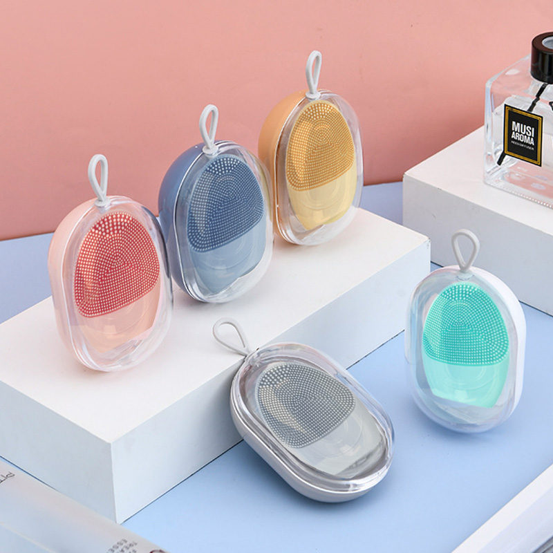 Low Price Portable Ultrasonic Silicone Facial Cleanser Waterproof Skin Scrubber Vibration Massager Face Exfoliators Pore Cleaner