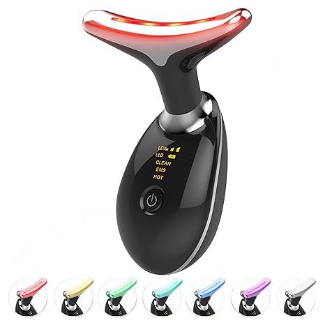 Home Beauty Facial Massager for Face and Neck with 7 Color Anti-aging Home Use Face Tool for Skin Care Lifting and Tightening