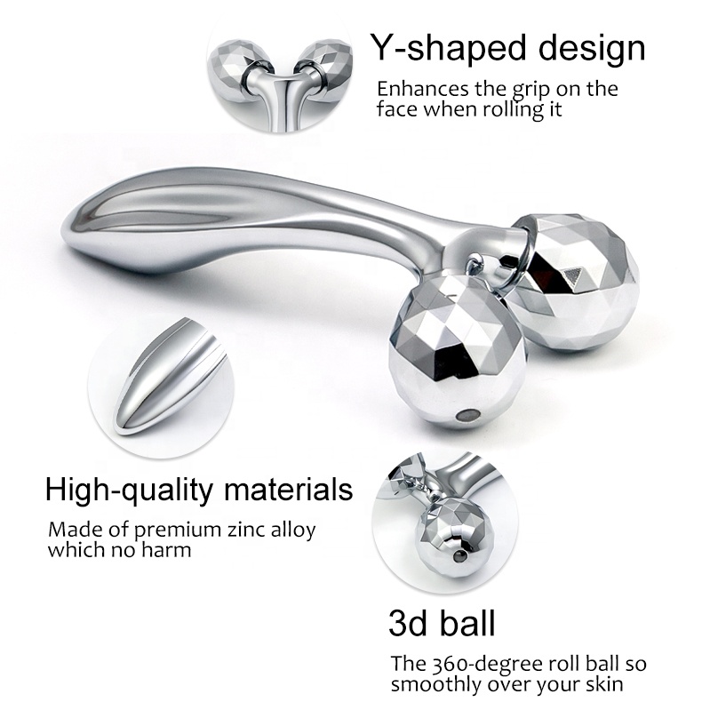 Personal Care Anti Wrinkle Facial Lifting Rollers Y Shape 3D Massager Face Neck Jingwang GLY21009 Manual-Wired