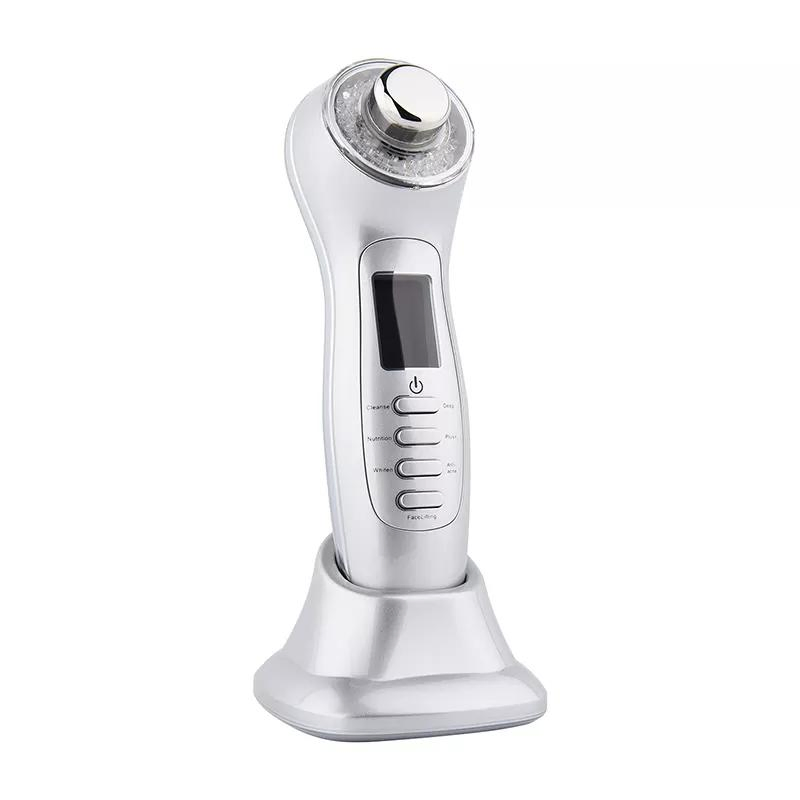 Face Beauty Equipment 4 in 1 LED Light Skin Therapy Galvanic Ion Facial Massager Ultrasound RF Equipment Face Massager