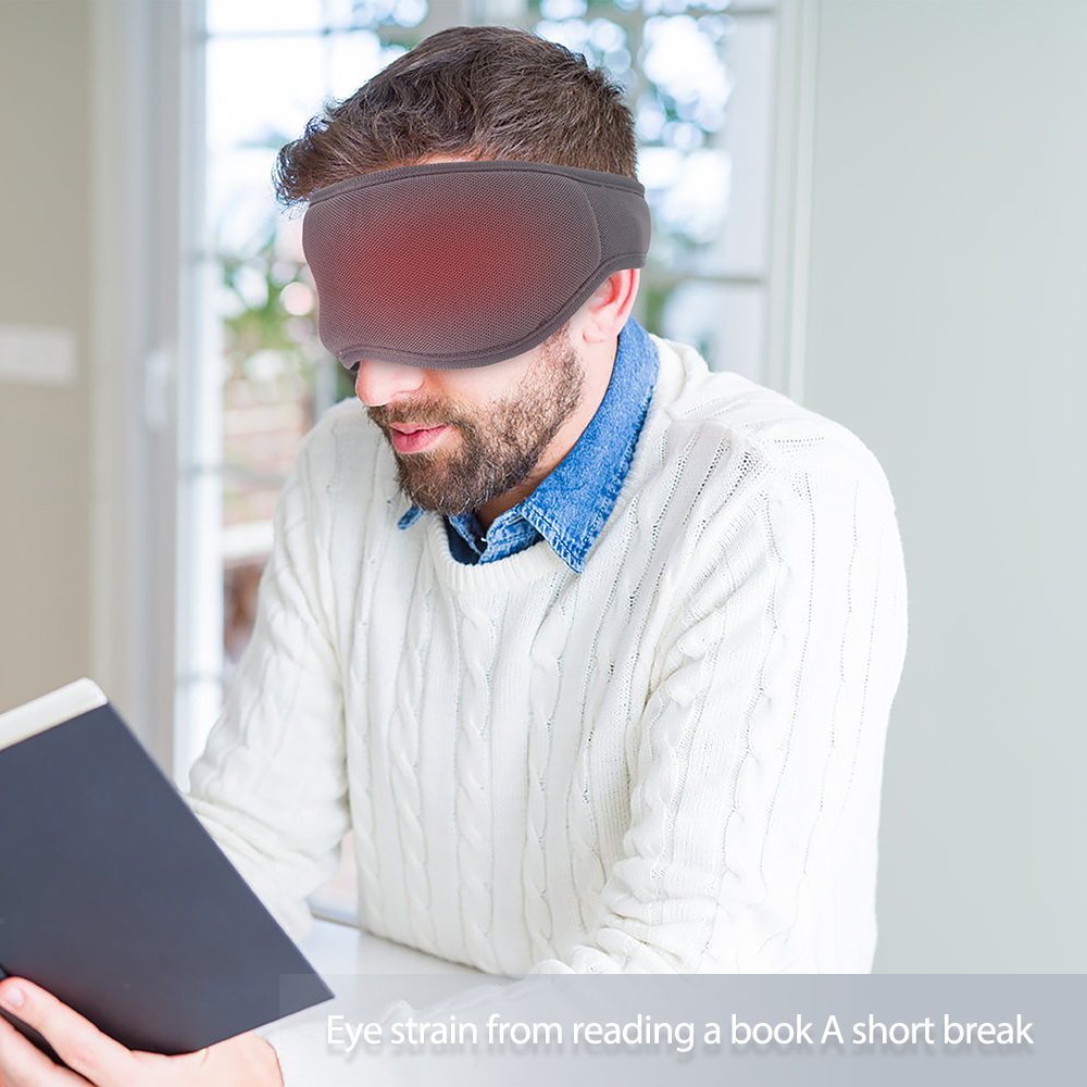 USB Moist Heat Compress Warm Eyemask Fill In Flaxseeds Heated Eye Mask For Puffy Dry Eyes