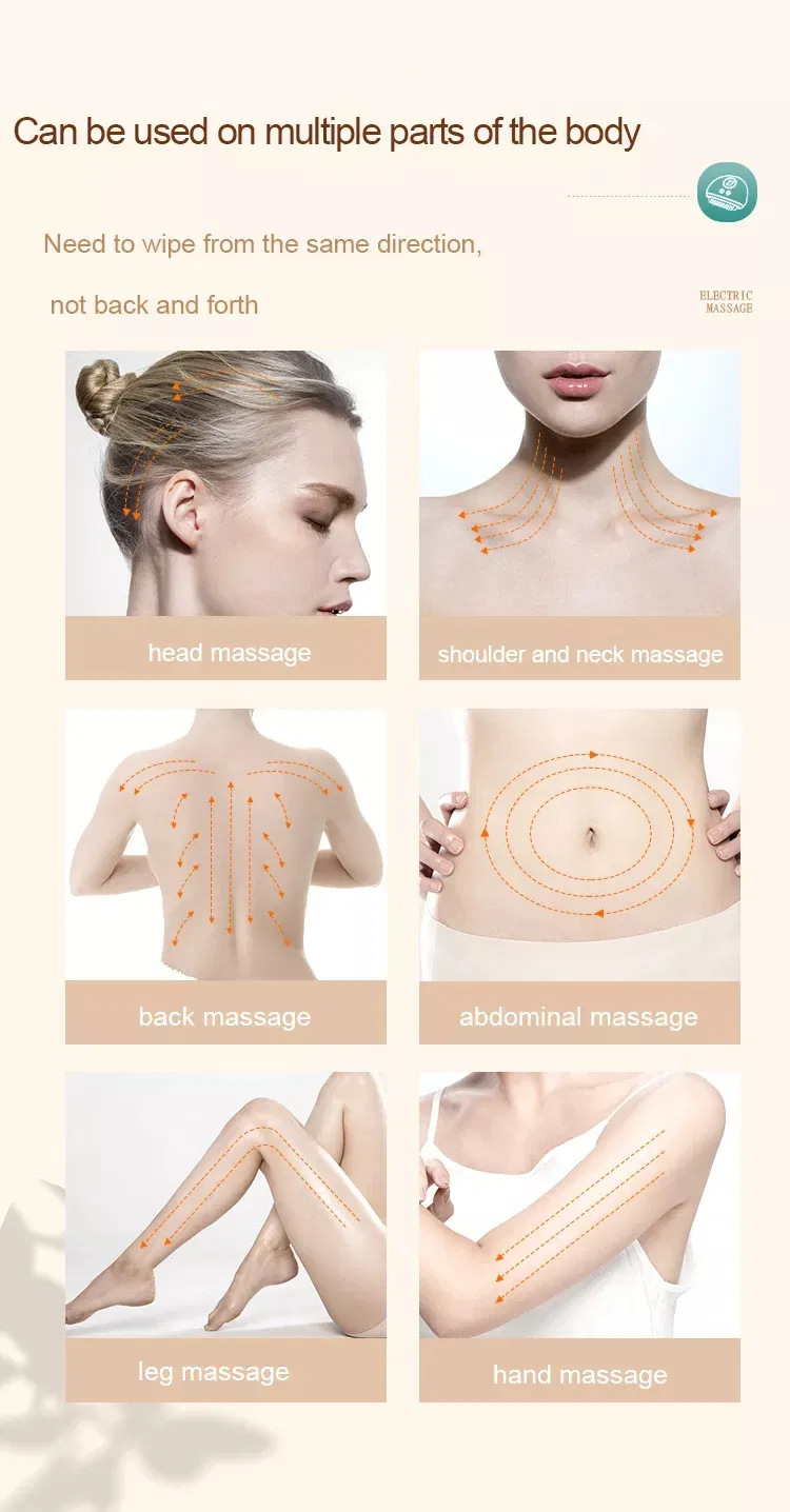 RF Heating Care LED Light Guashua Electric Facial Massager Multi Functional Microcurrent Face Device