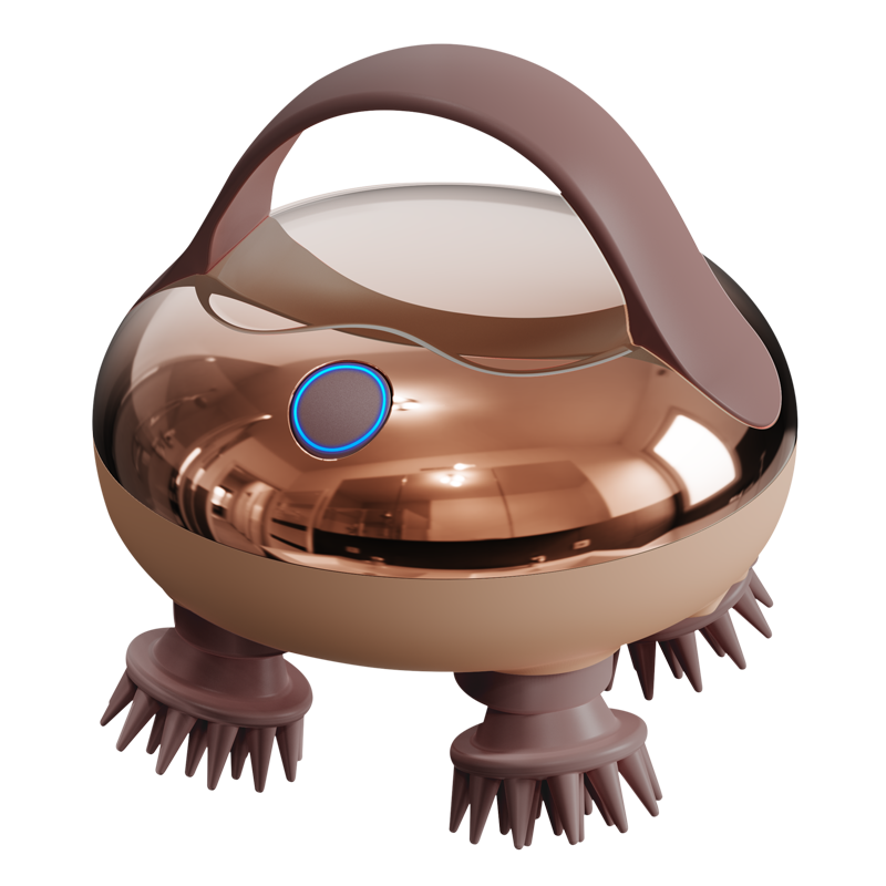 Beautlohas LMZ370 Portable Lightweight Battery Operated Electric Scalp Massager High Frequency Technology 4 Kneading Massage
