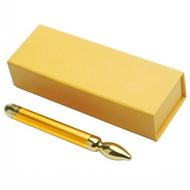 Vibration Golden Beauty Bar Pulse Firming Facial Roller Massager