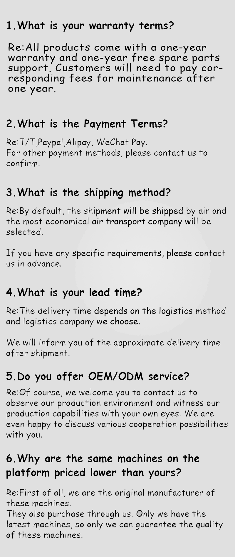 FAQ banner