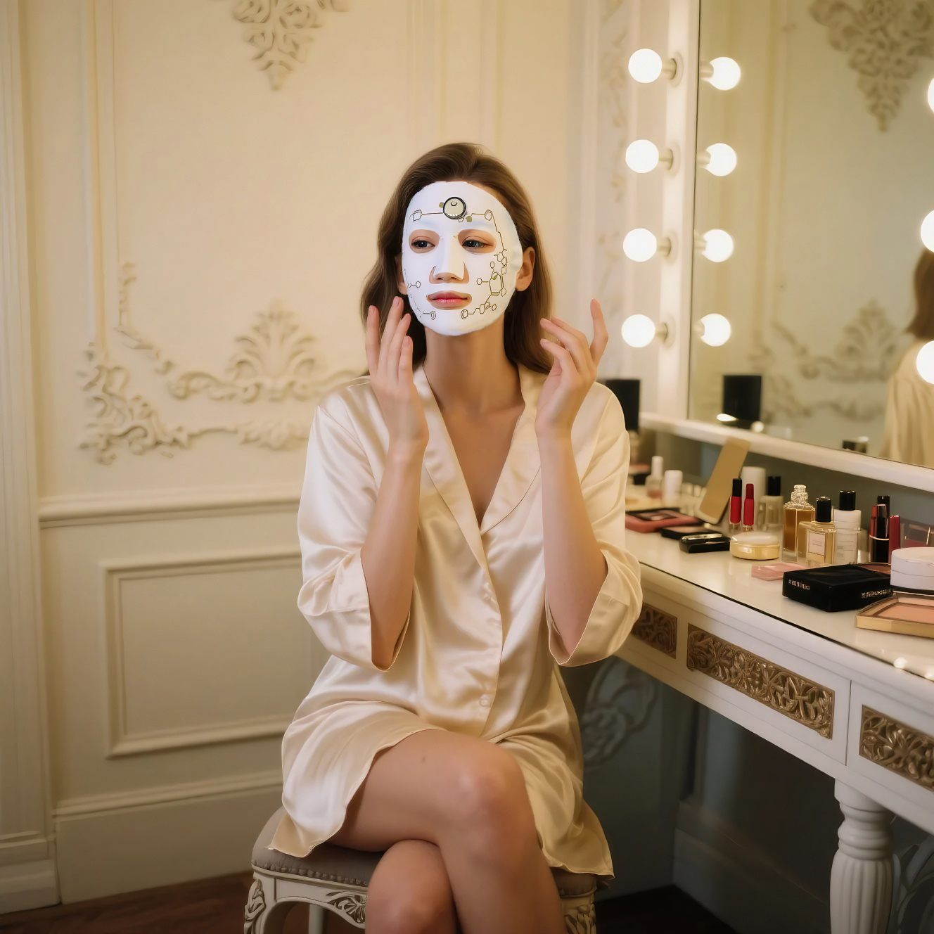 EMS Massager Face Mask Skin Fine Lines Youth Preserving Hot Sell Customized EMS Facial Mask Low MOQ Rejuvenating