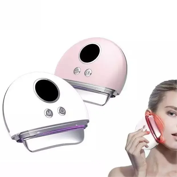 RF Heating Care LED Light Guashua Electric Facial Massager Multi Functional Microcurrent Face Device